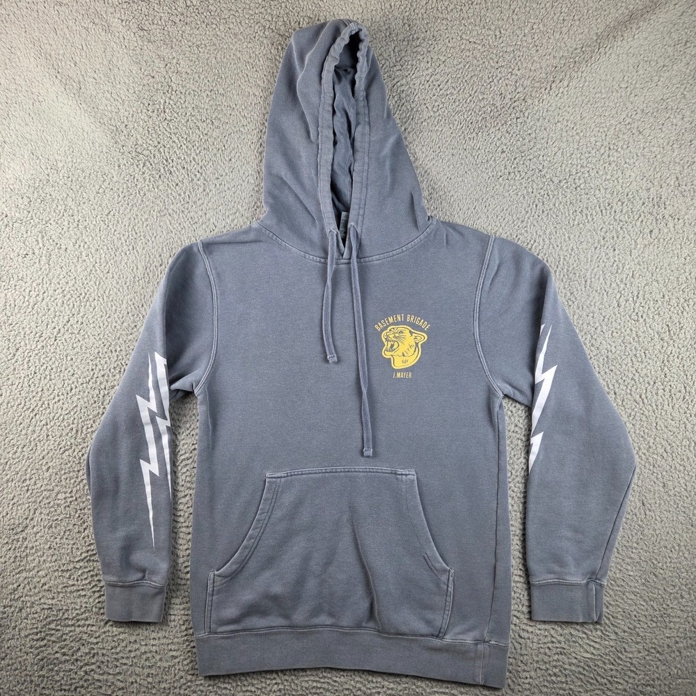John Mayer Basement Brigade Hoodie Hooded Sweatshirt Adult Small Fairfield Gray